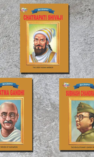 Biographies of Freedom Fighters| Set of 3 Books | Chhatrapati Shivaji + Mahatma Gandhi + Subhash Chandra Bose -0