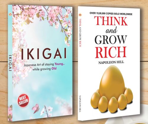 Ikigai : Japanese Art Of Staying Young.. While Growing Old + Think And Grow Rich-0