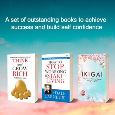 Most Popular Books for Self Help : Ikigai + How to Stop Worrying & Start Living + Think And Grow Rich-0