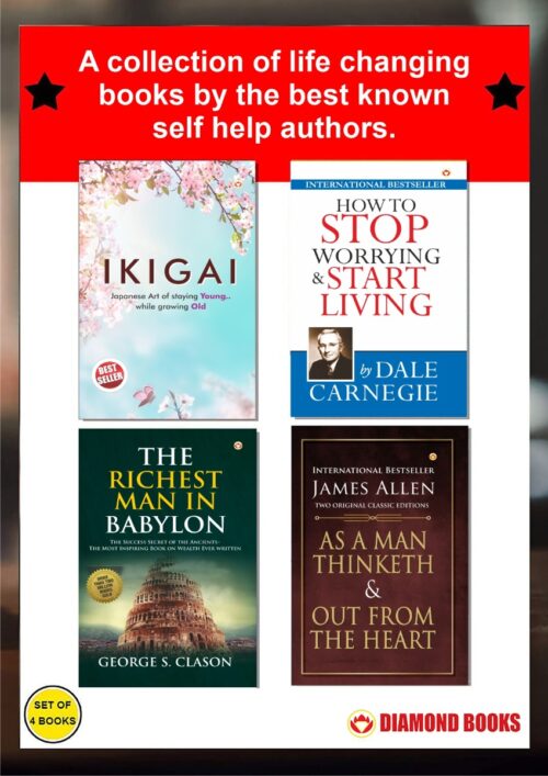 The Best Inspirational Books To Achieve Success : Ikigai + The Richest Man In Babylon + As A Man Thinketh &Amp; Out From The Heart + How To Stop Worrying &Amp; Start Living-0