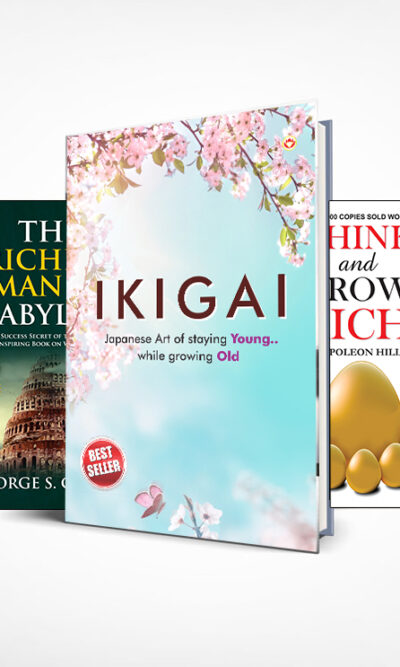 Most Popular Motivational Books for Self Development : Ikigai + The Richest Man in Babylon + Think And Grow Rich + The Power Of Your Subconscious Mind + How to Win Friends & Influence People-0