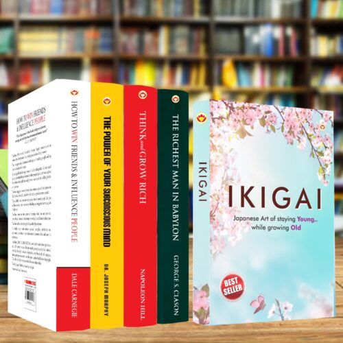 Most Popular Motivational Books For Self Development : Ikigai + The Richest Man In Babylon + Think And Grow Rich + The Power Of Your Subconscious Mind + How To Win Friends &Amp; Influence People-7112