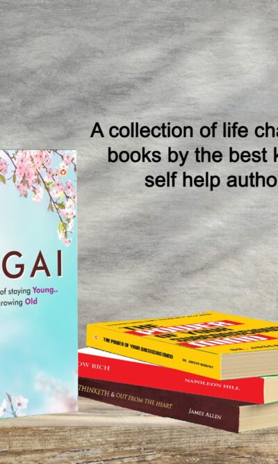 The Best Inspirational Books to Achieve Success : Ikigai + Think And Grow Rich + As a Man Thinketh & Out from the Heart + The Power Of Your Subconscious Mind-7119