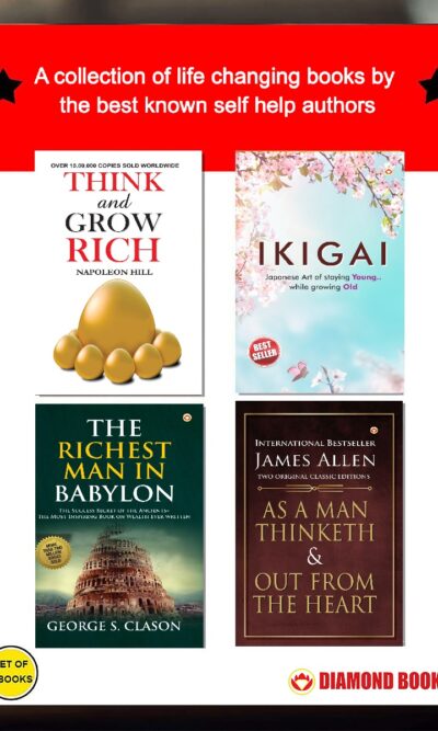 Most Popular Books for Self Help : Ikigai + The Richest Man in Babylon + As a Man Thinketh & Out from the Heart + Think And Grow Rich-0