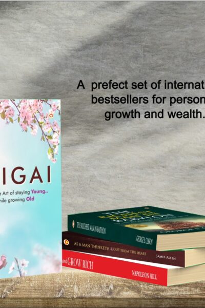 Most Popular Books for Self Help : Ikigai + The Richest Man in Babylon + As a Man Thinketh & Out from the Heart + Think And Grow Rich-7126