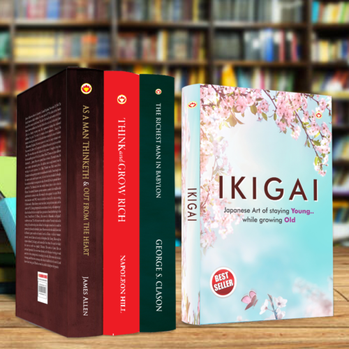 Most Popular Books For Self Help : Ikigai + The Richest Man In Babylon + As A Man Thinketh &Amp; Out From The Heart + Think And Grow Rich-7127