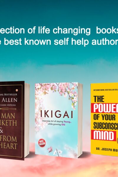 Most Popular Motivational Books for Self Development : Ikigai + As a Man Thinketh & Out from the Heart + The Power Of Your Subconscious Mind-0