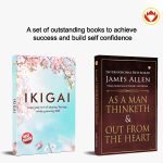 Most Popular Motivational Books for Self Development : Ikigai + As a Man Thinketh & Out from the Heart-0