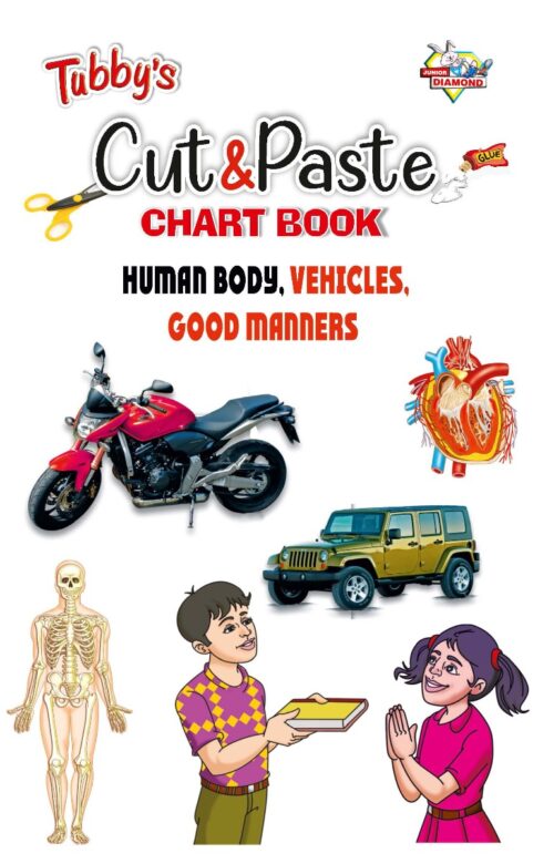 Simple Cut And Paste Activities For Young Artistis | Kids Activity Book | Picture Book For Kids | Human Body, Vehicles, Good Manners-0