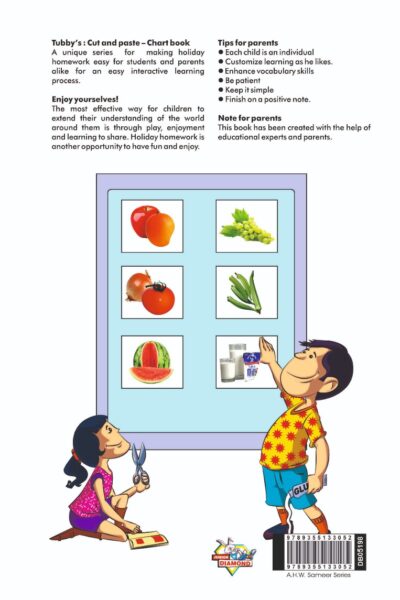 Cut and Paste Fun for Kids | Activity Book for Kids | Picture Book for Kids | Fruits, Vegetables, Balance Diet & Vitamins-9956