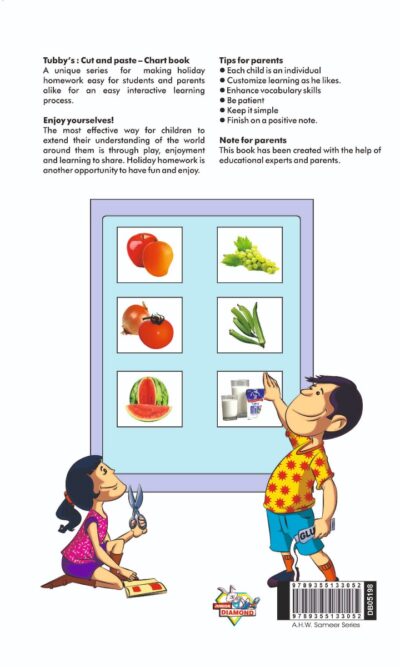 Cut and Paste Fun for Kids | Activity Book for Kids | Picture Book for Kids | Fruits, Vegetables, Balance Diet & Vitamins-9956