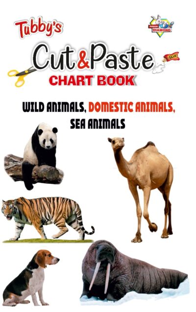 Cut and Paste Fun for Kids | Activity Book for Kids | Picture Book for Kids | Wild Animals, Domestic Animals, Sea Animals-0