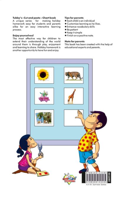 Cut and Paste Activity Book for Kids | Picture Book for Kids | Plants and Trees, Flowers, Wild Animals-9976