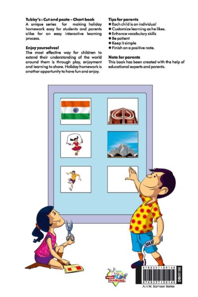 Easy Cut and Paste Activity Book for Kids | Picture Book for Kids | Flags, Monuments of India, Human Action-9951