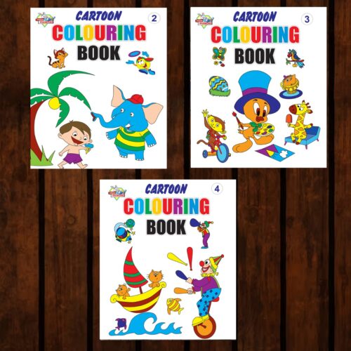 Cartoon Colouring Books | Colouring Books For Kids | 2 To 7 Years Old Kids | Best Drawing, Colouring, Painting For Children | Set Of 3 Books-0