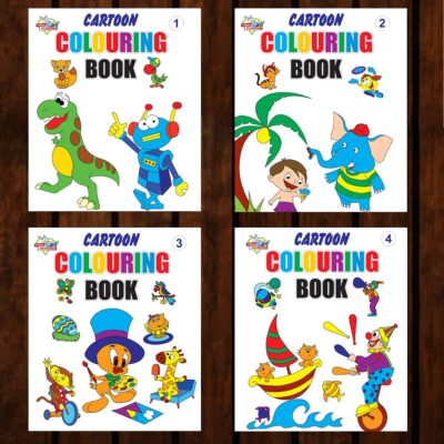 Cartoon Colouring Books | Colouring Books for Kids | 2 to 7 Years Old Kids | Best Drawing, Colouring, Painting for Children | Set of 4 Books-0