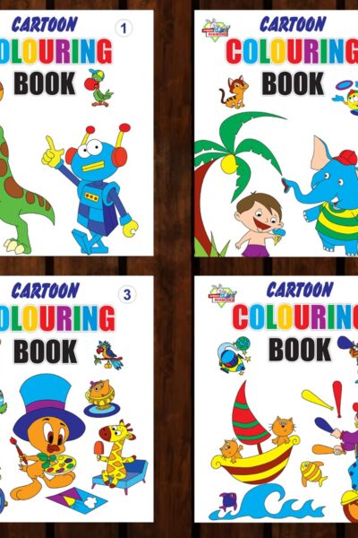 Cartoon Colouring Books | Colouring Books for Kids | 2 to 7 Years Old Kids | Best Drawing, Colouring, Painting for Children | Set of 4 Books-0