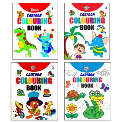 Cartoon Colouring Books | Colouring Books for Kids | 2 to 7 Years Old Kids | Best Drawing, Colouring, Painting for Children | Set of 4 Books-9383