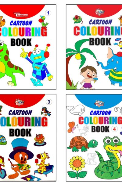 Cartoon Colouring Books | Colouring Books for Kids | 2 to 7 Years Old Kids | Best Drawing, Colouring, Painting for Children | Set of 4 Books-9383