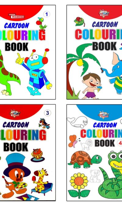 Cartoon Colouring Books | Colouring Books for Kids | 2 to 7 Years Old Kids | Best Drawing, Colouring, Painting for Children | Set of 4 Books-9383