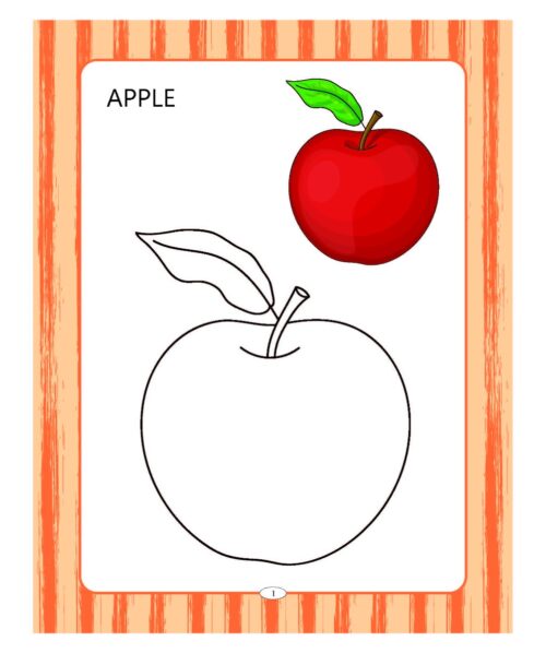 Preschool Colouring Book Fruits | Activity Colouring Book For 3 To 6 Years Old | Colouring Book For Kids-9242