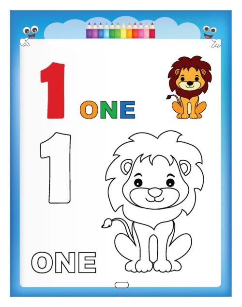 Preschool Colouring Book Numbers | Activity Colouring Book For 3 To 6 Years Old | Colouring Book For Kids-9257