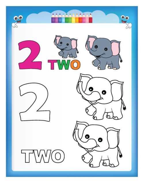 Preschool Colouring Book Numbers | Activity Colouring Book For 3 To 6 Years Old | Colouring Book For Kids-9258