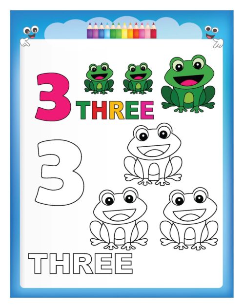 Preschool Colouring Book Numbers | Activity Colouring Book For 3 To 6 Years Old | Colouring Book For Kids-9259