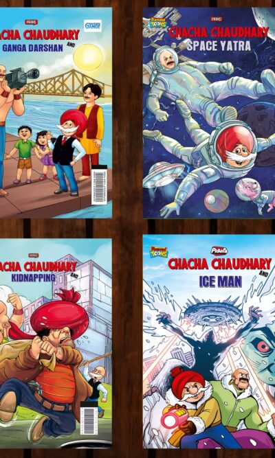 Best of Chacha Chaudhary Comics in English : Set of 4 Comics -0