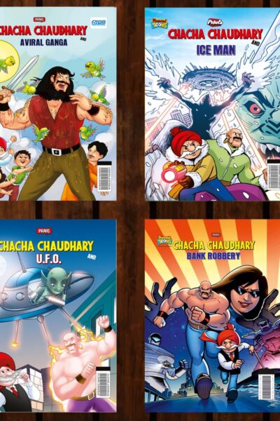 Best of Chacha Chaudhary Comics in English : Set of 4 Comics -0