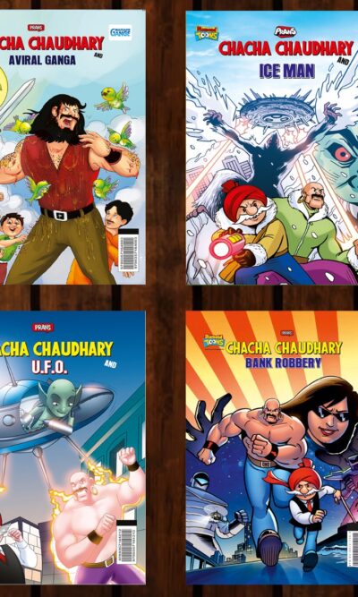 Best of Chacha Chaudhary Comics in English : Set of 4 Comics -0