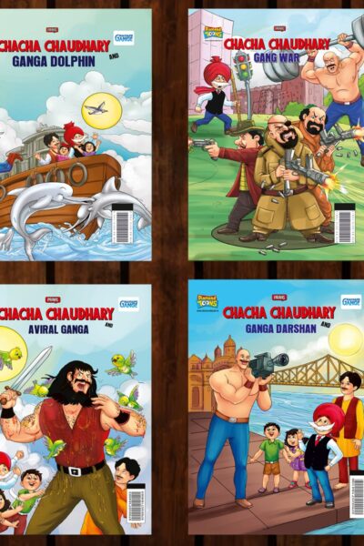 Best of Chacha Chaudhary Comics in English : Set of 4 Comics -0