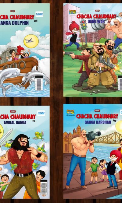 Best of Chacha Chaudhary Comics in English : Set of 4 Comics -0