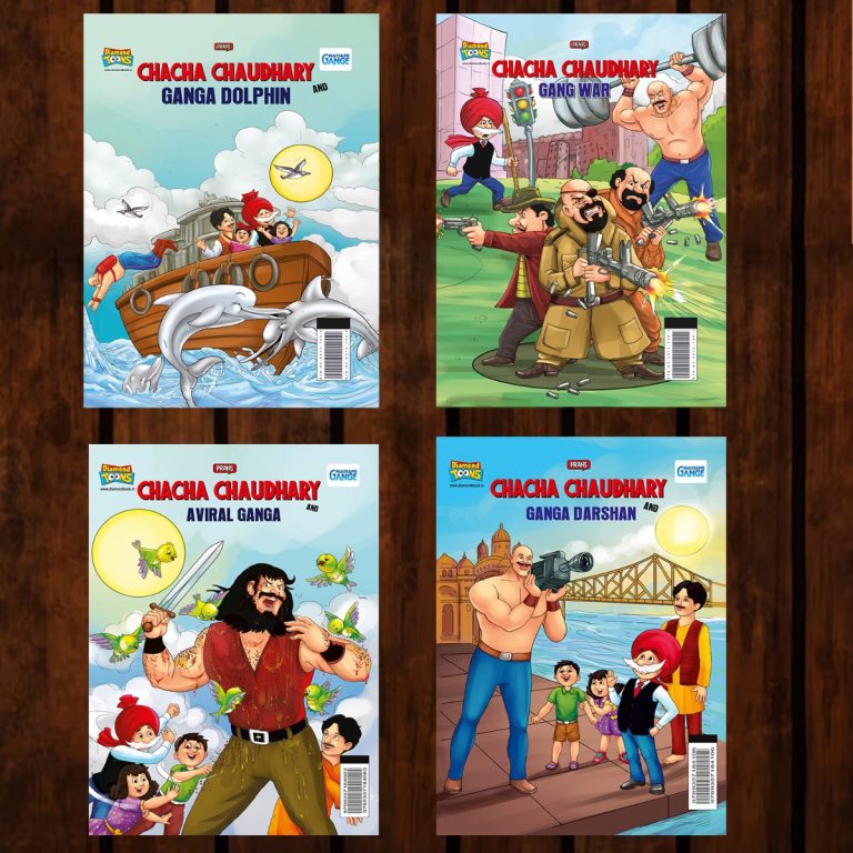 Best of Chacha Chaudhary Comics in English : Set of 4 Comics -0