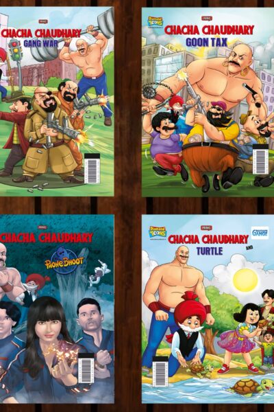 Best of Chacha Chaudhary Comics in English : Set of 4 Comics -0