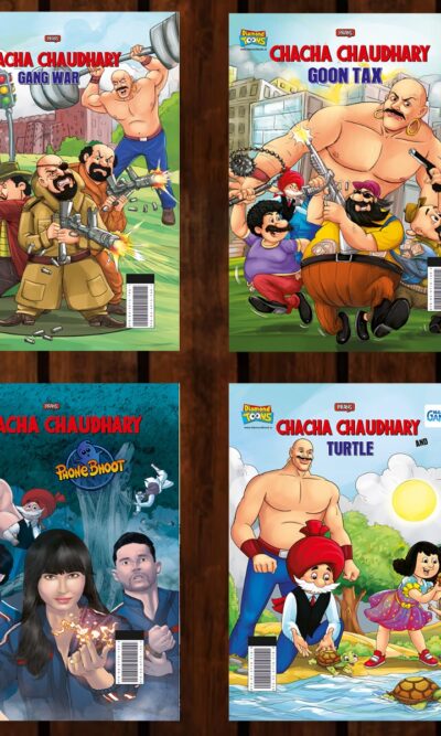 Best of Chacha Chaudhary Comics in English : Set of 4 Comics -0