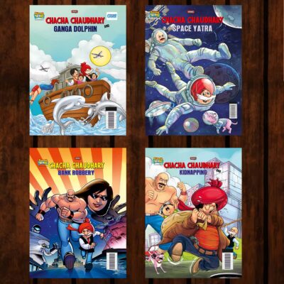 Best of Chacha Chaudhary Comics in English : Set of 4 Comics -0