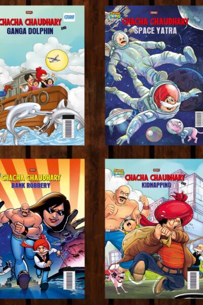 Best of Chacha Chaudhary Comics in English : Set of 4 Comics -0