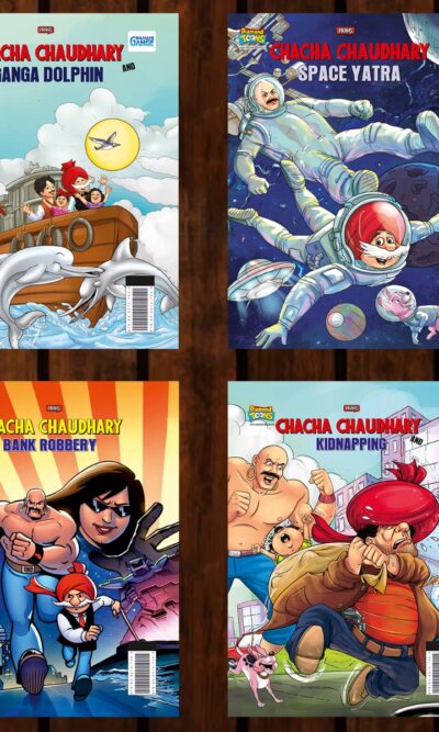 Best of Chacha Chaudhary Comics in English : Set of 4 Comics -0