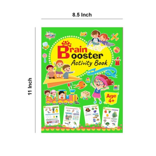 Brain Booster Activity Book - Age 4+ (Fun Learning Activity Book For Kids)-9744