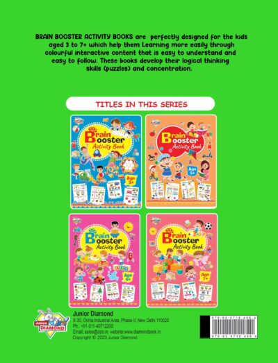 Brain Booster Activity Book - Age 4+ (Fun Learning Activity Book for Kids)-9735