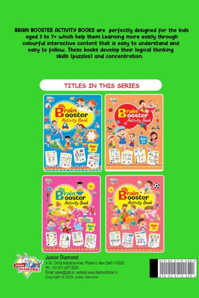 Brain Booster Activity Book - Age 4+ (Fun Learning Activity Book for Kids)-9735