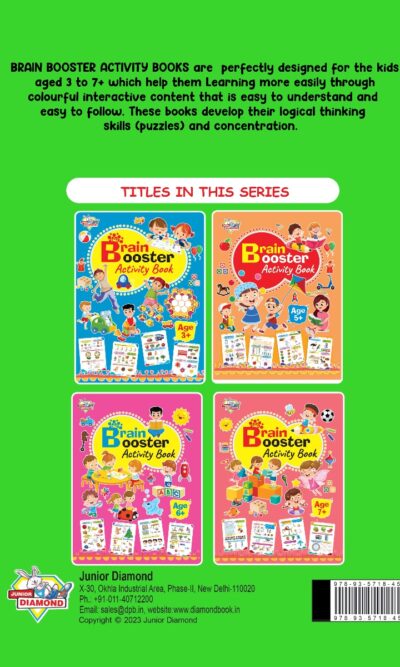 Brain Booster Activity Book - Age 4+ (Fun Learning Activity Book for Kids)-9735