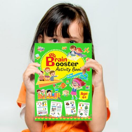 Brain Booster Activity Book - Age 4+ (Fun Learning Activity Book For Kids)-9736