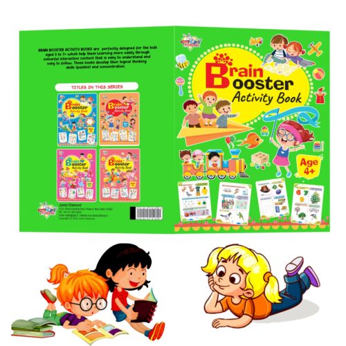 Brain Booster Activity Book - Age 4+ (Fun Learning Activity Book For Kids)-9737