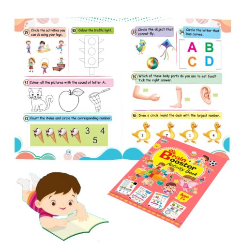 Brain Booster Activity Book - Age 7+ (Fun Learning Activity Book For Kids)-9785