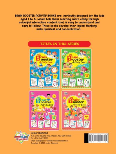 Brain Booster Activity Book - Age 5+ (Fun Learning Activity Book for Kids)-9757