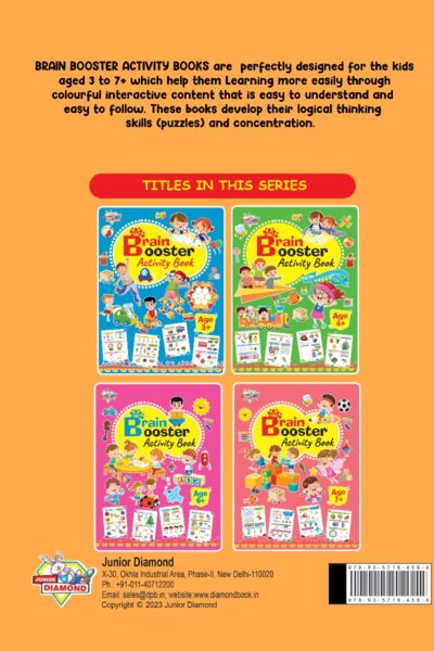 Brain Booster Activity Book - Age 5+ (Fun Learning Activity Book for Kids)-9757