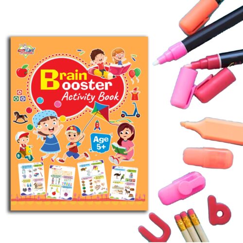 Brain Booster Activity Book - Age 5+ (Fun Learning Activity Book For Kids)-9762