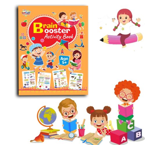 Brain Booster Activity Book - Age 5+ (Fun Learning Activity Book For Kids)-9764